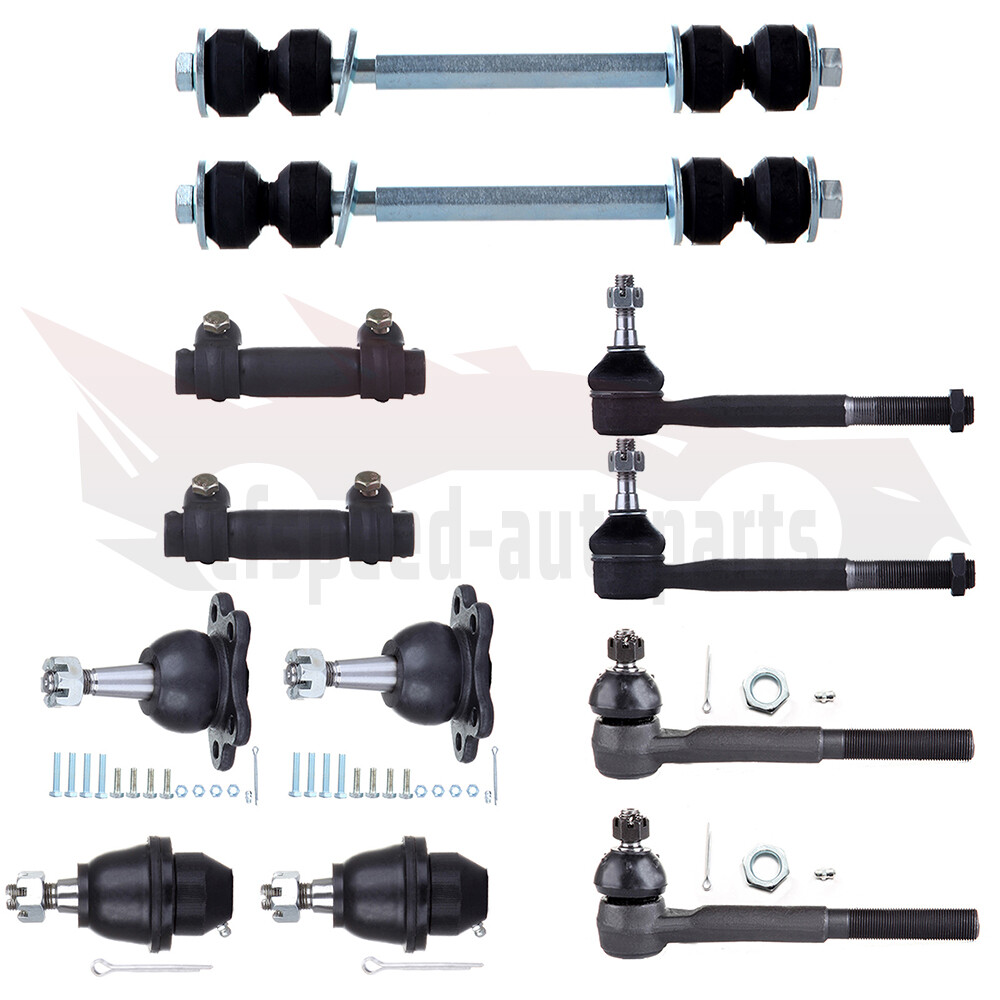 12pc Front Suspension Kit for 1999-2000 Cadillac Escalade - Ball Joints, Tie Rods, Sway Bar Links