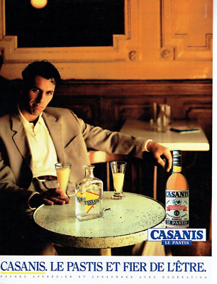 advertising 0123 1989 Casanis pastis aniseed aperitif