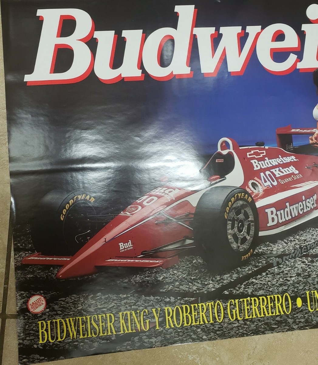1993 Budweiser Roberto Guerrero racing vtg Poster 28 x 20 | eBay