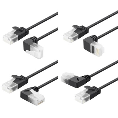 Right/Left/Up/Down Angle Ethernet Network Adapter 90 Degree RJ45 Extension Cat6