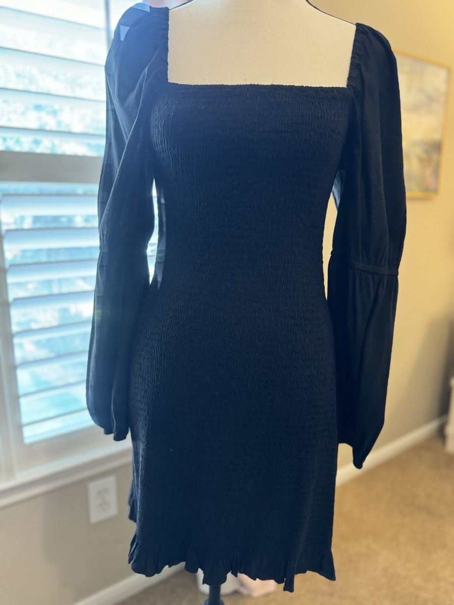 gianni bini black dress Gianni Bini Black Dress With Ruching Size M