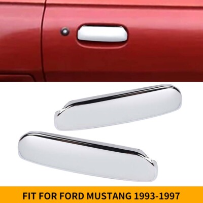 Chrome Door Handle Cover Shell Bezels Moldings Trims for Ford Mustang 1993-1997