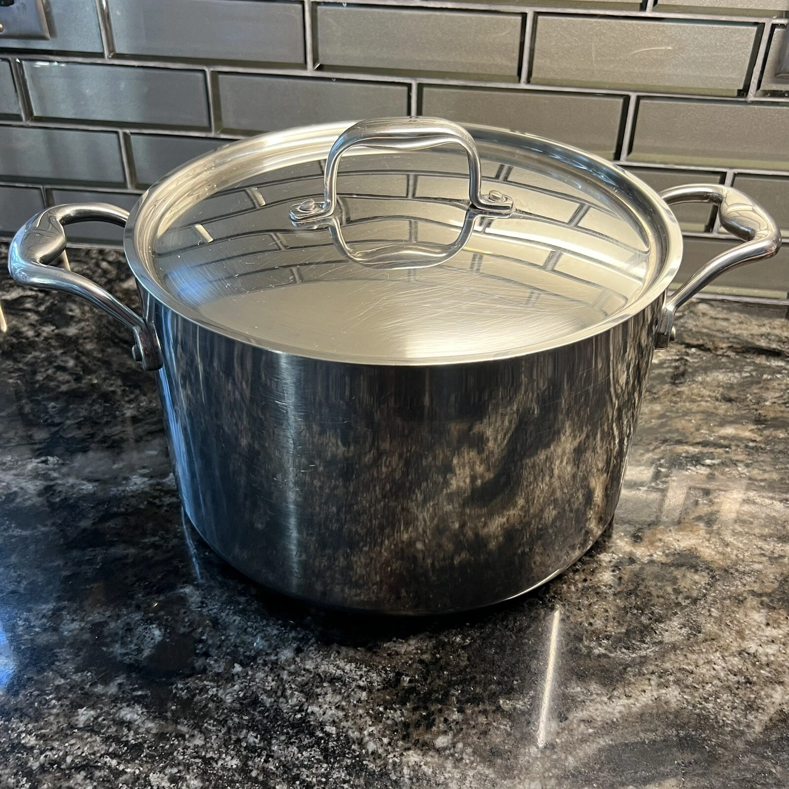 Masterclad Pro Series Ti-3 Nonstick Stainless 7.8 Qt Stockpot with lid MC008BNS
