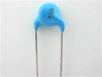 12X - 15pf @ 3000V (5%) - ''MURATA'' (HIGH VOLTAGE) Ceramic Disc Capacitor #76