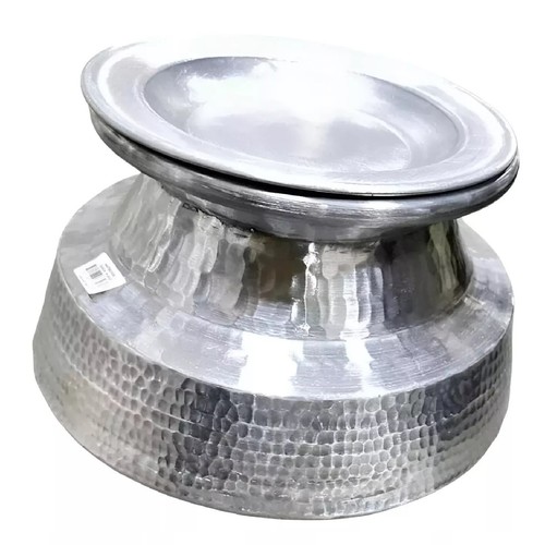 Aluminium Ancient Indian Deig Curry Biryani Cooking Vessel Daig Degchi With Lid - Picture 4 of 6