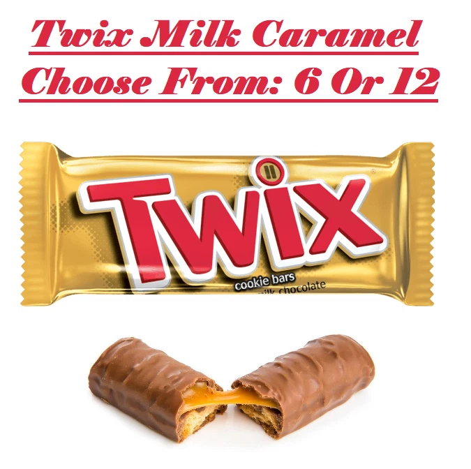 Twix Full Size Caramel Chocolate Cookie Candy Bars (Choose From: 6 Or 12)