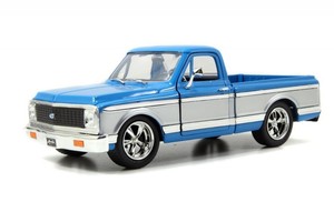 1 24 Scale 1972 Chevy Cheyenne Pickup Truck Blue Diecast Model By Jada Ebay