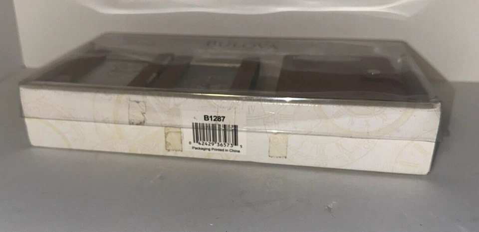 Nuevo en caja Bulova marco de fotos y reloj 1,75"X2,75" con álbum de fotos plegable de cuero Foto 3 de 4