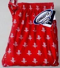 HOUSTON ROCKETS MENS SLEEP LOUNGE PAJAMAS POLYESTER PRINT PANTS L XL 2X NWT RED