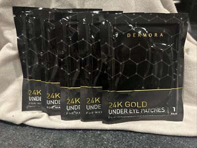 Lot Of 5 Dermora 24K Gold Under Eye Patches For Maximum Results