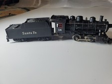 ho Mantua Santa Fe 24 0-4-0 Steam Locomotive-w/Light Tender-Refurb-DC-Runs