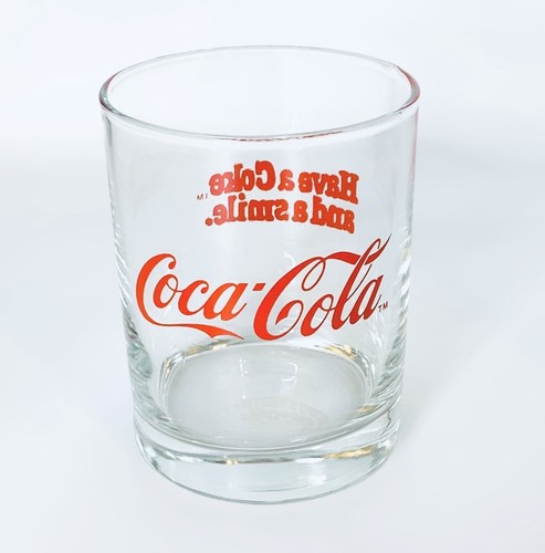 VTG 1984 Coca Cola Indiana Glass HAVE A COKE AND A SMILE DBL Old Fashioned Glass - Picture 2 of 6