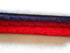 High Quality Floral Applique Lace Fabric - Choose Red Purple White Burgundy Navy
