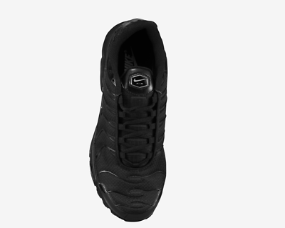 Mens NIKE AIR MAX PLUS TN Triple Black Shoes 604133-050 Tuned Air