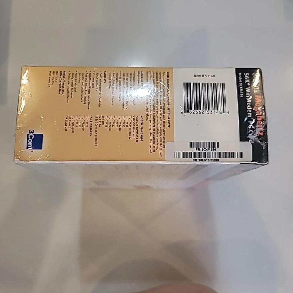 3COM Megahertz 56K WinModem PC Card with XJACK Connector (NEW IN BOX) - Image 3 of 4