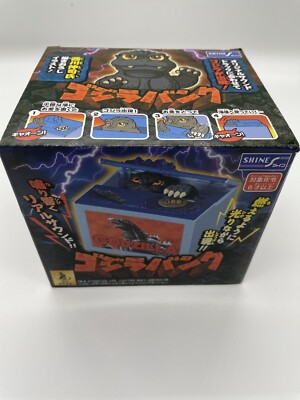 ハリウッド版Godzilla Bank フィギュア　音声アクション付き Godzilla Piggy Bank Coin Box LED Sound Gimmick Moving Figure Japan