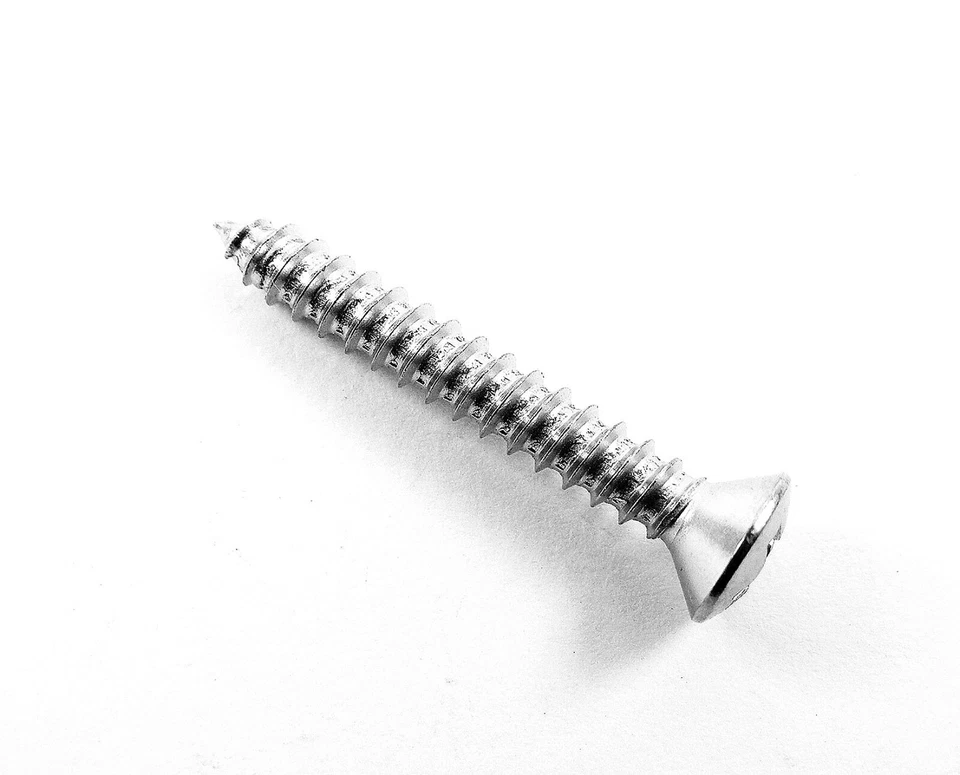 AMC Chrome Interior Trim Screws- #6 x 1" Long- #6 Oval Head- 25 screws- #270 - Image 3 of 4