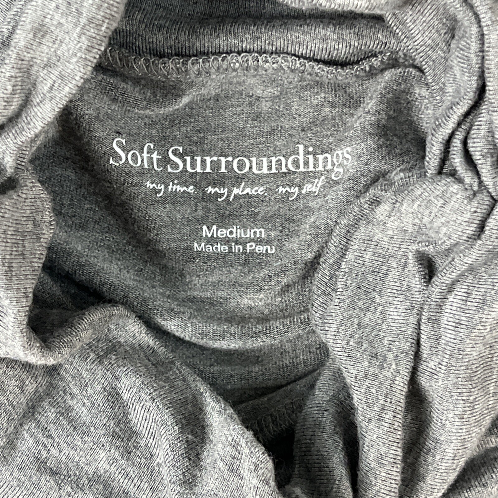 Soft Surroundings Timely Gray Turtle Neck Tunic L… - image 3