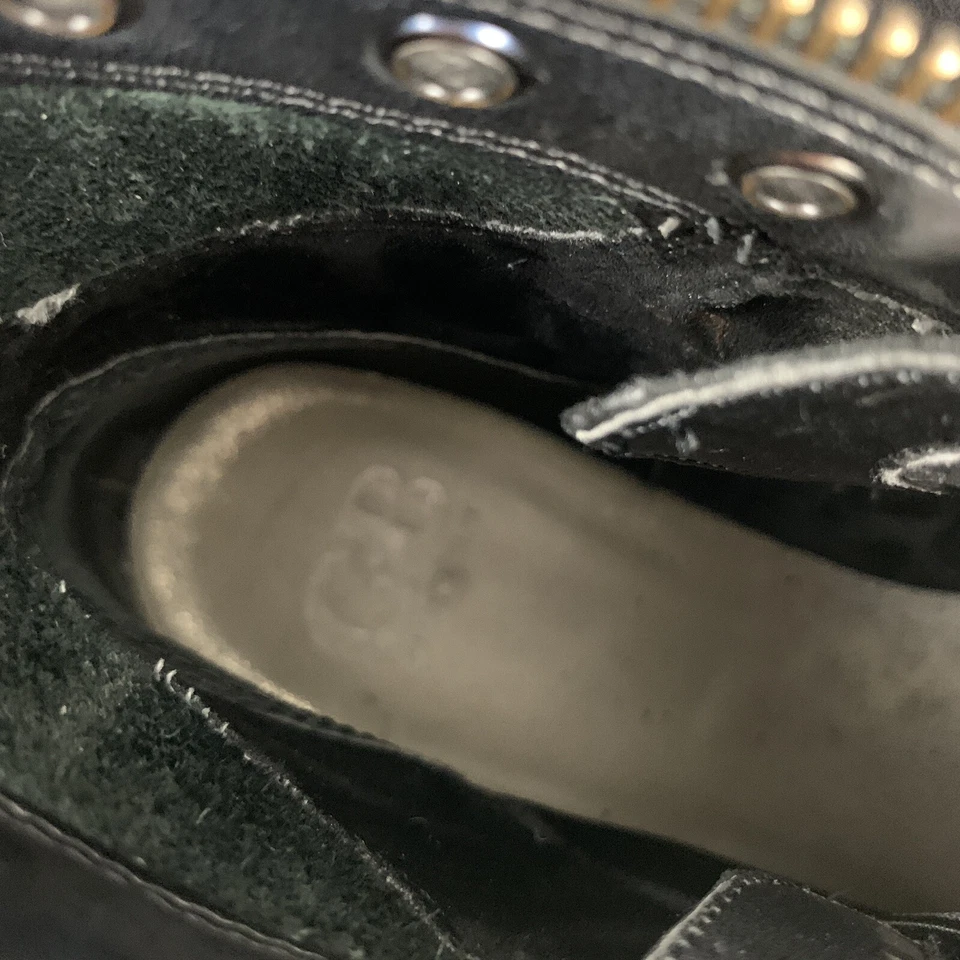 Botín negro GB Spark para mujer talla 11 cuero superior tachonado ahumado Foto 3 de 4