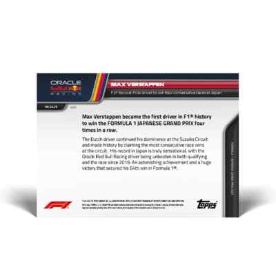 Max Verstappen Wins 4th Japanese F1 GP 2025 Formula 1 Topps NOW