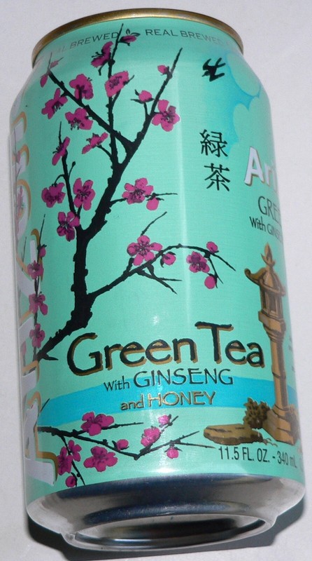 can, empty, Arizona Green Tea, aluminum, stay-tab soda, collectible, 11.5 fl.oz.