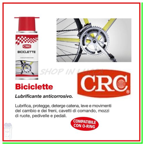 Lubrificante Spray CRC Biciclette 100ml Catena Leve Cambio Mozzi Ruote Pedali 