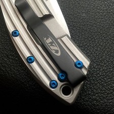  Blue Titanium Screw Set ZT 0801 - 9 Ti Screws ~ zt801 (No Knife) zt0801
