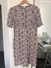 Vintage Ladies Graphic Party Dress UK 10
