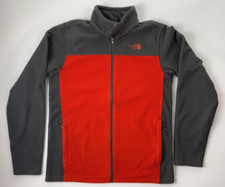 The North Face Jacket Boys Size XL Youth 18/20 Red Grey Full Zip