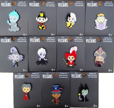 LOT 11x LOUNGEFLY X DISNEY VILLAINS PIN BADGES BRAND NEW!