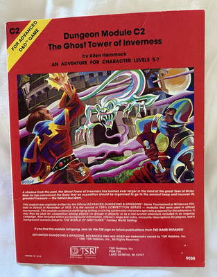 TSR AD&D C2 Ghost Tower of Inverness COMPLETE w/ Map 1980 Allen Hammack