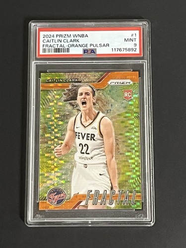 Caitlin Clark [Orange Pulsar] #1 2024 Panini Prizm WNBA Fractal card