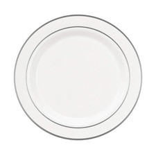 Party Essentials 40-Count Hard Plastic 9" Divine Dinnerware Disposable Lunch/...