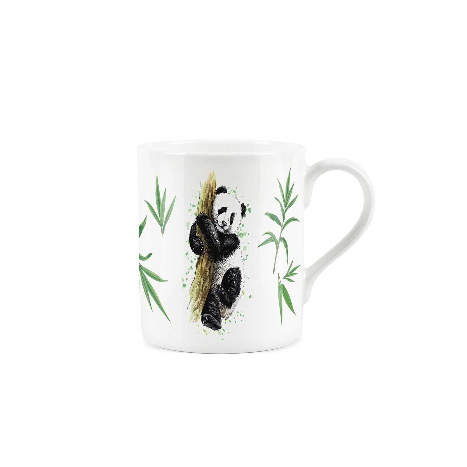 Small Bone China Mug - Wild Animal Zoo Design Panda Bear Bamboo Coffee/Tea Gift