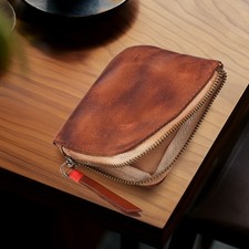 Portamonete in pelle,per donna e uomo vintage portafoglio fatto a mano,borsa porta carte nuovo