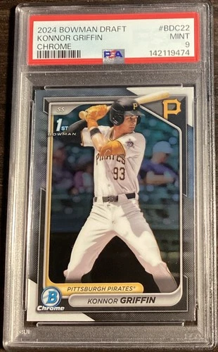 2024 Bowman Draft Chrome 1st Konnor Griffin #BDC-22 PSA 9 Pirates MINT
