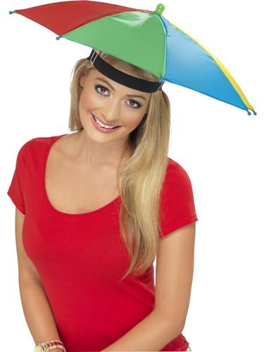 Umbrella Hat Adults Fancy Dress Novelty Festival Fun Carnival Costume Accessory