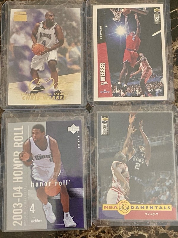 Lot Of 4 Chris Webber #73,#163,#188,#130 1996-2004 Upper Deck, Skybox~NM