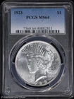 1923-P $1 Peace Silver Dollar PCGS MS 64 | Uncirculated UNC BU