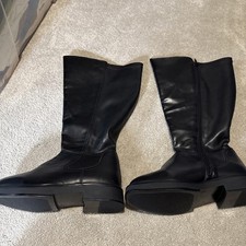 Simply Be Black Super Curvy Wide Calf Boots Uk Size 7