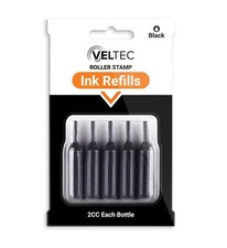 5 PCS Ink Refills For Roller Stamps Black Replacement Cartridge Accessory