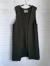ARCHIVE Vintage Hermes Paris Wool Fleece Long Vest Gilet Raw Edge size 38