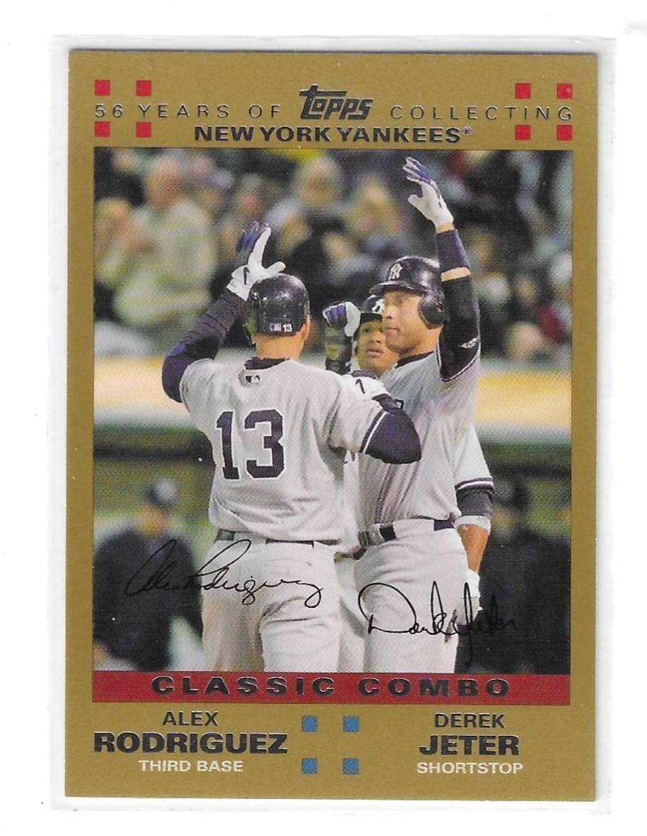 Topps 2007 Classic Combo Alex Rodriguez Derek Jeter #657 Gold /2007 Yankees
