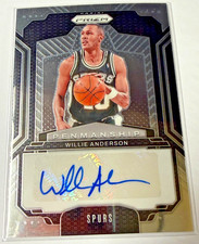 2024-25 Prizm Willie Anderson Penmanship Auto #PNM-WLA Spurs