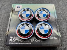 Bmw 50th Anniversary Alloy Wheel Floating Centre Caps 56mm 68mm Set Of 4 Bmw 50th Anniversary Alloy Wheel Floating Centre Caps 56mm 68mm Set Of 4