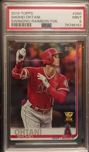 2019 Topps Rainbow Foil Swinging Shohei Ohtani #250 PSA 9 Mint