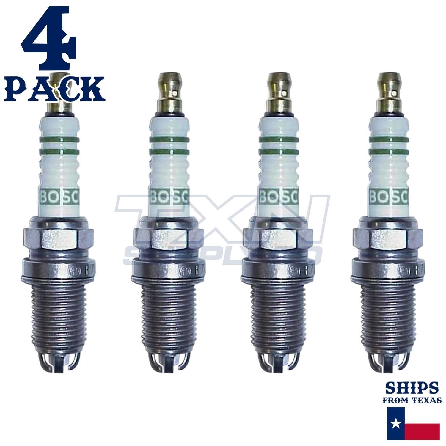 4 Pack Bosch 7407 FR7KTC Copper with Nickel Spark Plugs