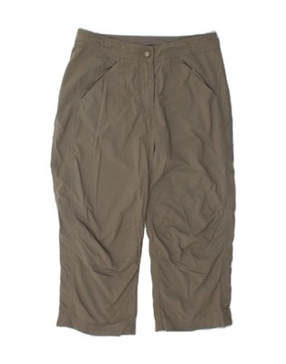 L.L.BEAN Damen gerade Caprihose US 4 Small W28 L21 khaki Nylon CM73