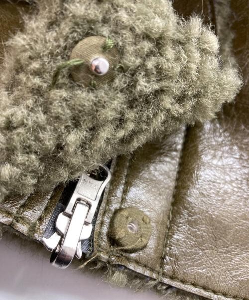 Ameri Women's Leather Bomber Jacket Size S Olive … - image 8