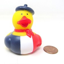 France Rubber Duck 2 in French Ducky Squirter Toy Red White Blue US Seller cudx